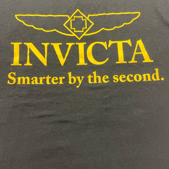 Mens Invicta Jerzees Black Short Sleeve T-Shirt Size XL - Picture 2 of 5